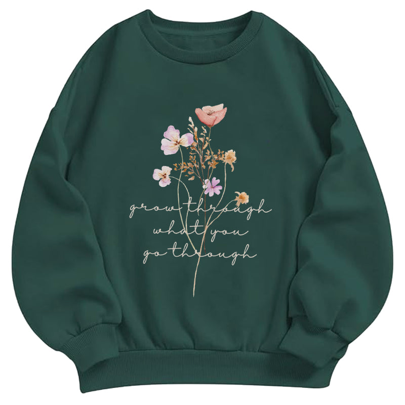 Grow Through What You Go Through Classic Adult Unisex Crewneck Sweatshirts