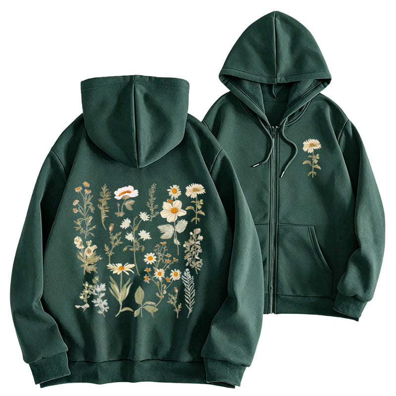 A Garden in Bloom Classic Adult Unisex Full Zip Hoodie