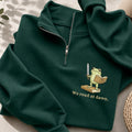 Embroidered We Read At Dawn Classic Quarter Zip Sweatshirt
