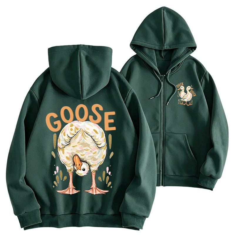 Funny Goose Adult Unisex Full Zip Hoodie