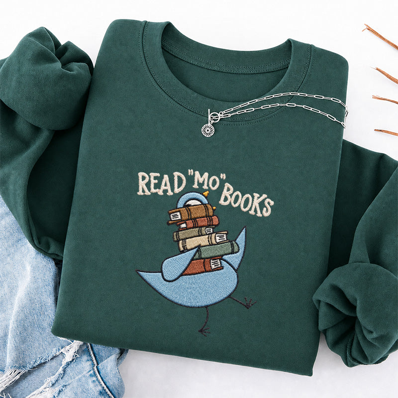 Embroidered Read Mo Books Classic Crewneck Sweatshirt