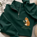 Embroidered New Book New Adventure Classic Quarter Zip Sweatshirt