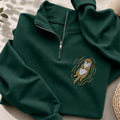 Embroidered Cute Otter Classic Quarter Zip Sweatshirt