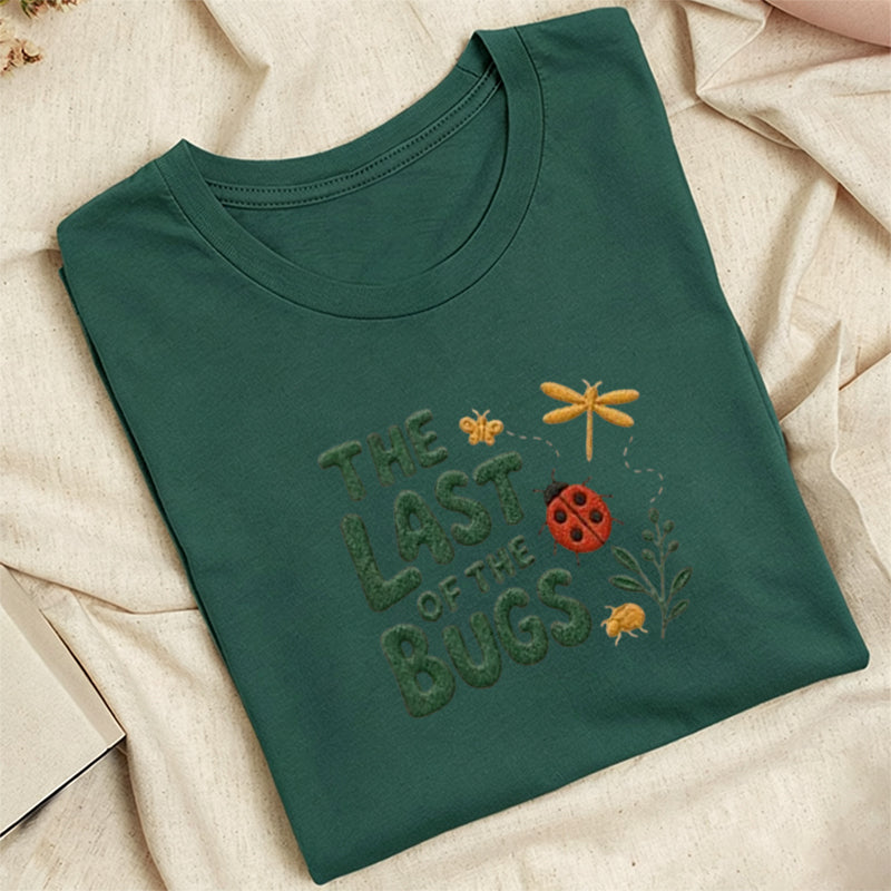 Embroidered The Last of the Bugs Classic Adult Unisex Crew Neck T-Shirt