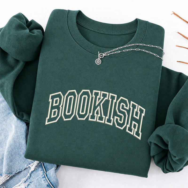 Embroidered Bookish Classic Crewneck Sweatshirt