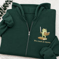 Embroidered We Read At Dawn Classic Adult Unisex Full Zip Hoodie