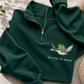 Embroidered We Ride At Dawn Forg Classic Quarter Zip Sweatshirt