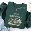 Embroidered Floral Too Nonfictiony Outside Classic Crewneck Sweatshirt
