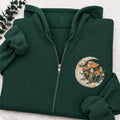 Embroidered Mushroom Moon Classic Adult Unisex Full Zip Hoodie