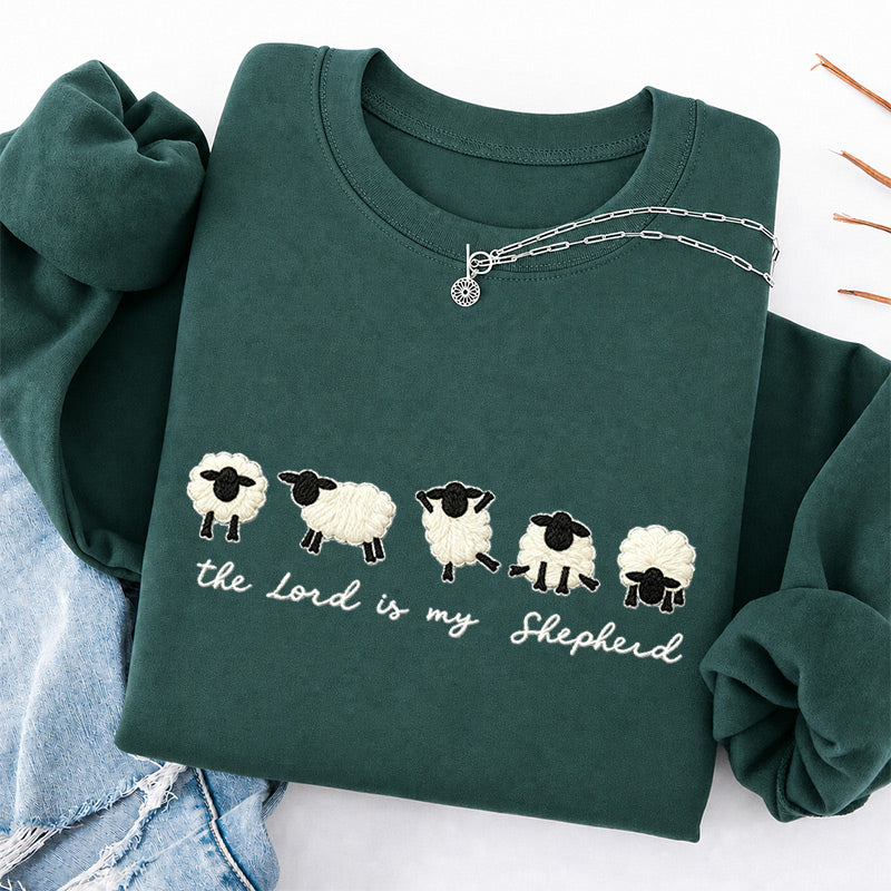 Embroidered Christian Sheep Classic Crewneck Sweatshirt
