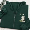 Embroidered hedgehog Daisy Classic Adult Unisex Full Zip Hoodie