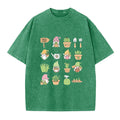 Succulent & Cactus Gardening Washed Crew Neck T-Shirt