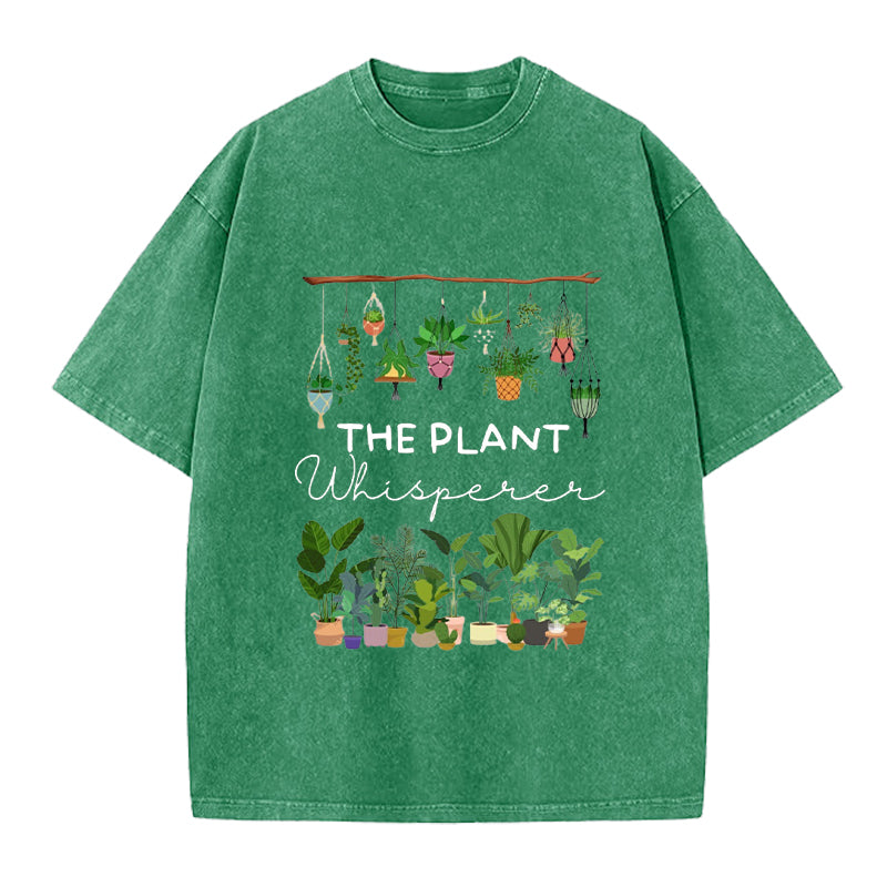 The Plant Whisperer Washed Crew Neck T-Shirt
