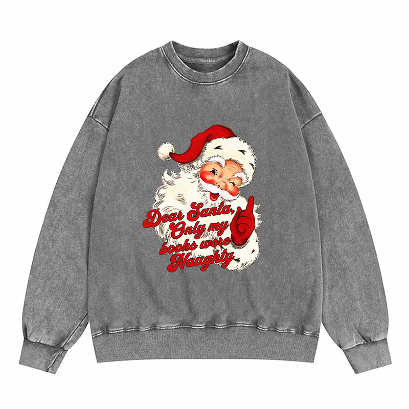 Only My Books Are Naughty Washed Crewneck Sweatshirt