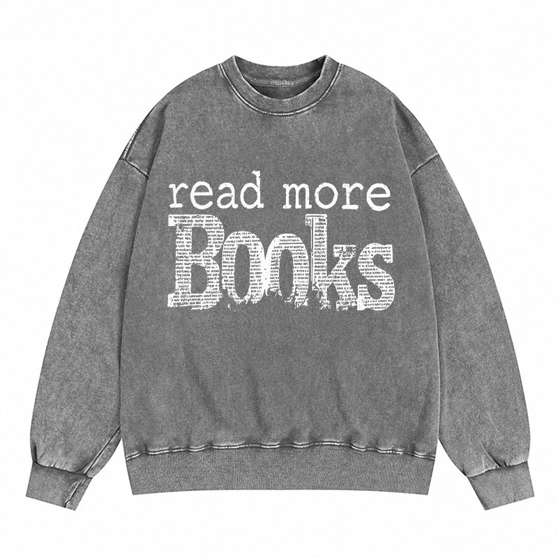 Read More Books Retro Bookish Washed Crewneck Sweatshirt