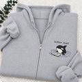 Embroidered Killer Read Orca Classic Full Zip Hoodie