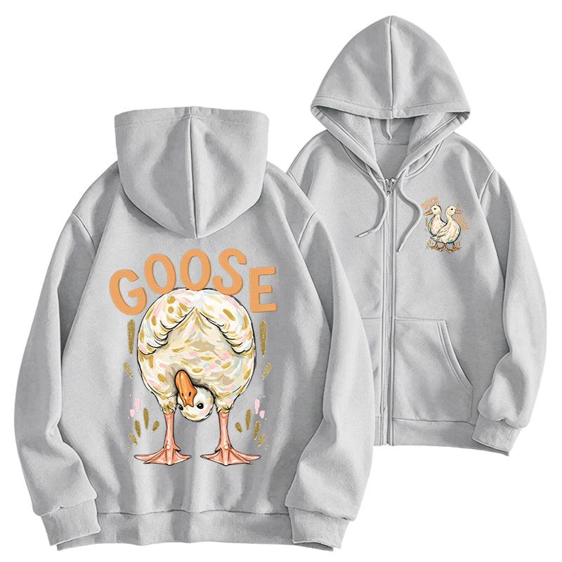 Funny Goose Adult Unisex Full Zip Hoodie