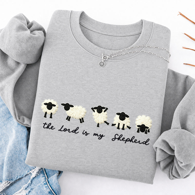 Embroidered Christian Sheep Classic Crewneck Sweatshirt