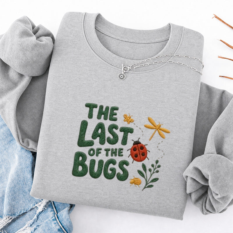 Embroidered The Last of the Bugs Classic Crewneck Sweatshirt