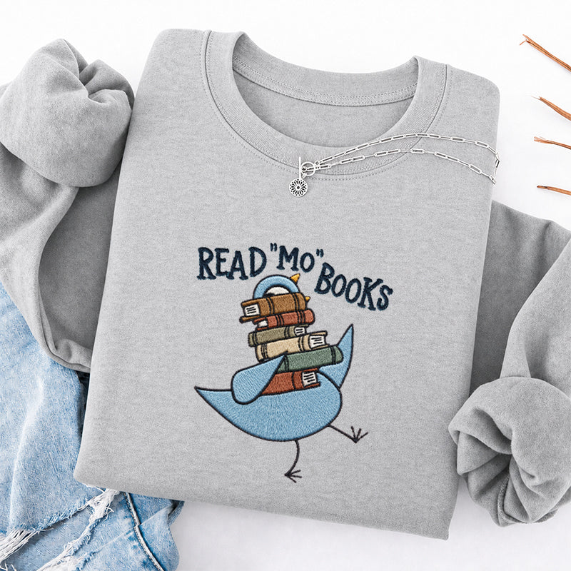 Embroidered Read Mo Books Classic Crewneck Sweatshirt