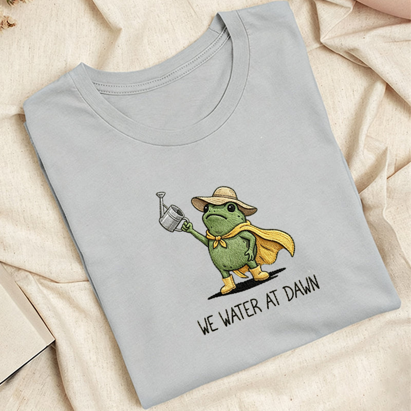 Embroidered We Water At Dawn Classic Adult Unisex Crew Neck T-Shirt
