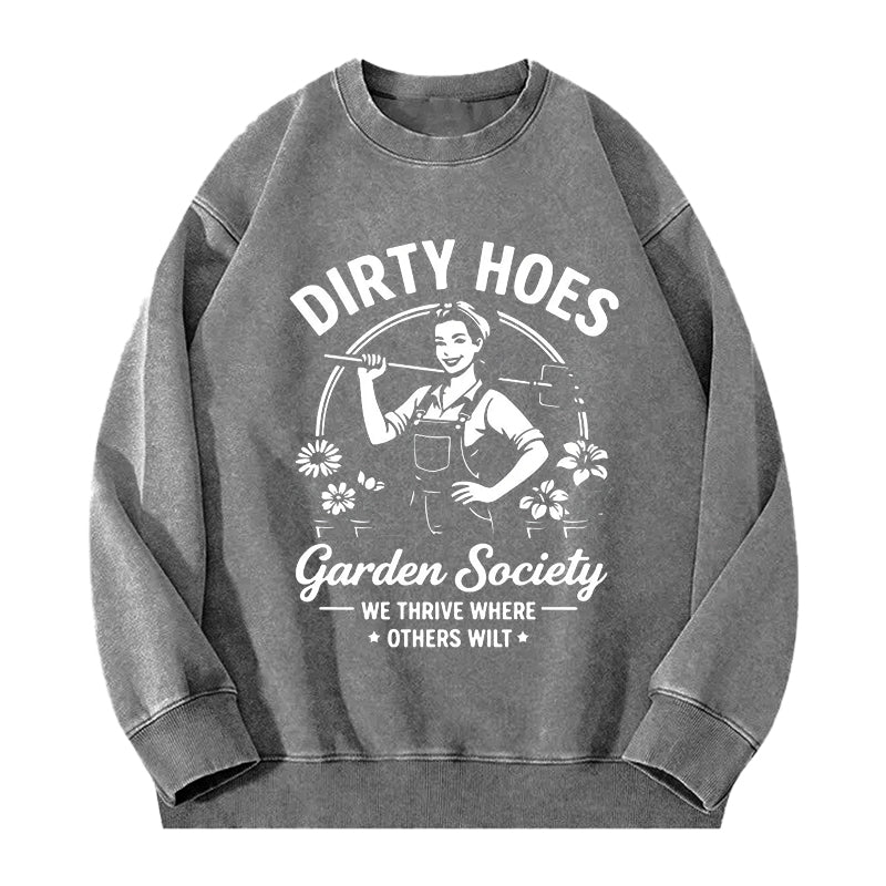 Dirty Hoes Garden Society Washed Crewneck Sweatshirts