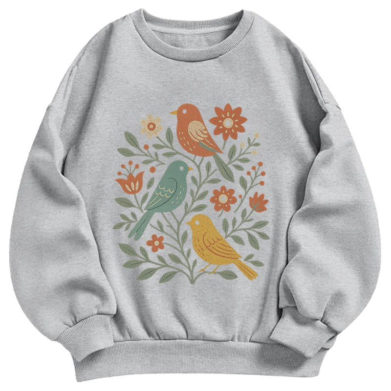 Vintage Birds & Botanical Classic Adult Unisex Crewneck Sweatshirts