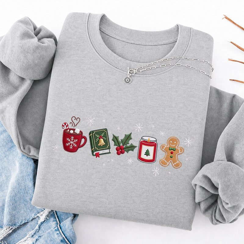 Embroidered Cozy Christmas Classic Crewneck Sweatshirt