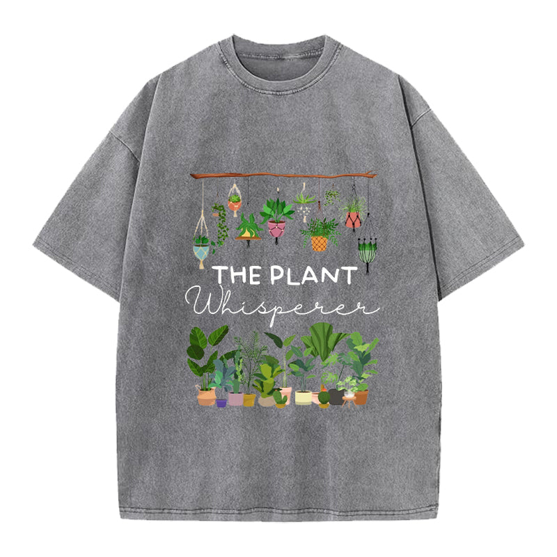 The Plant Whisperer Washed Crew Neck T-Shirt