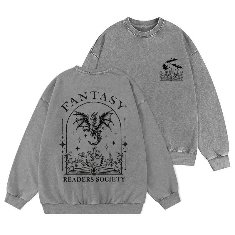 Fantasy Reader Society Washed Crewneck Sweatshirt