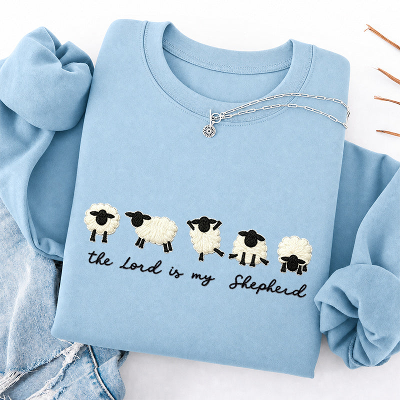 Embroidered Christian Sheep Classic Crewneck Sweatshirt