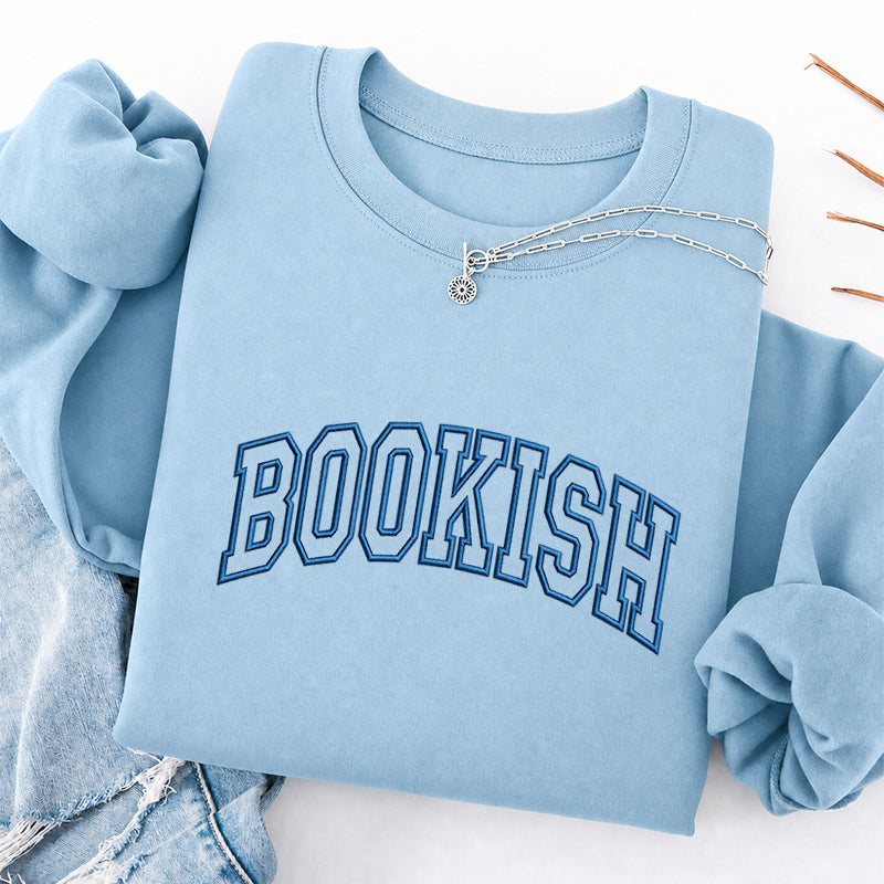 Embroidered Bookish Classic Crewneck Sweatshirt