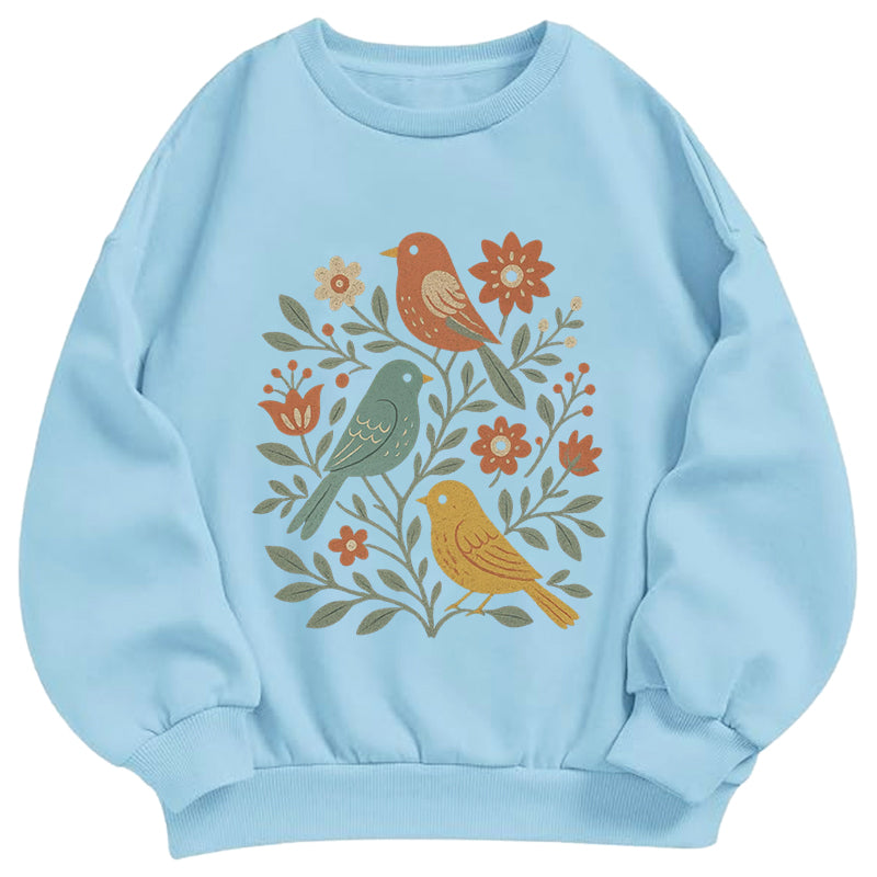 Vintage Birds & Botanical Classic Adult Unisex Crewneck Sweatshirts