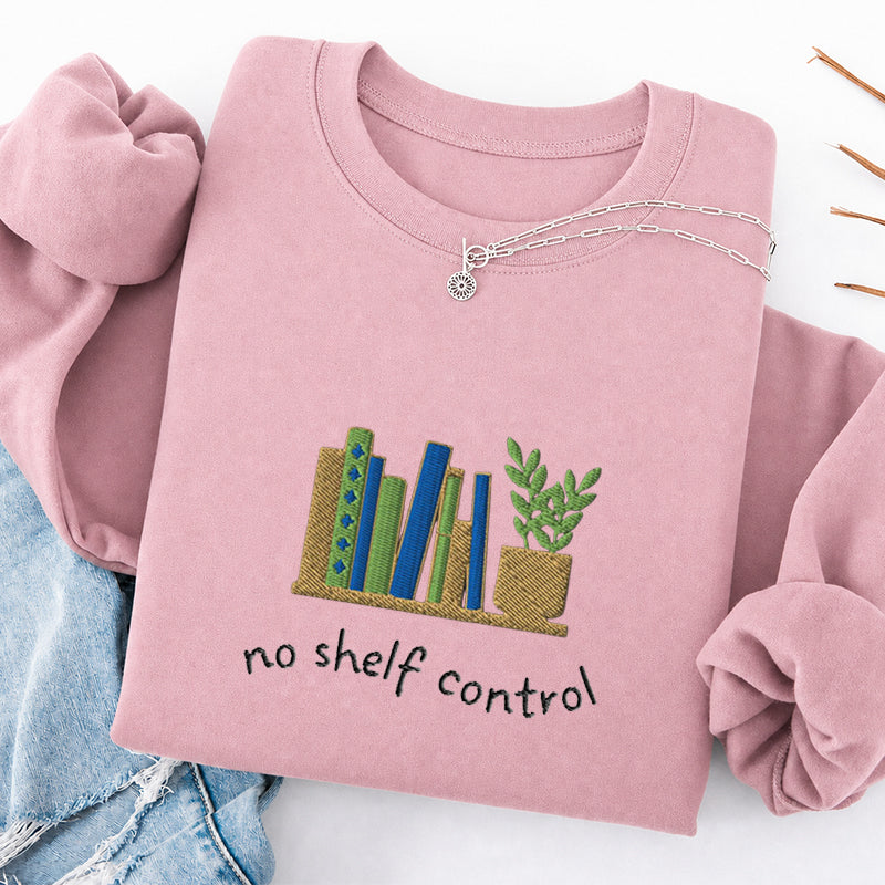 Embroidered No Shelf Control Classic Crewneck Sweatshirt