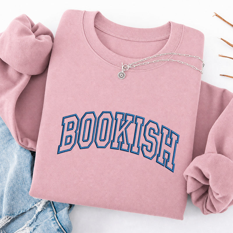 Embroidered Bookish Classic Crewneck Sweatshirt