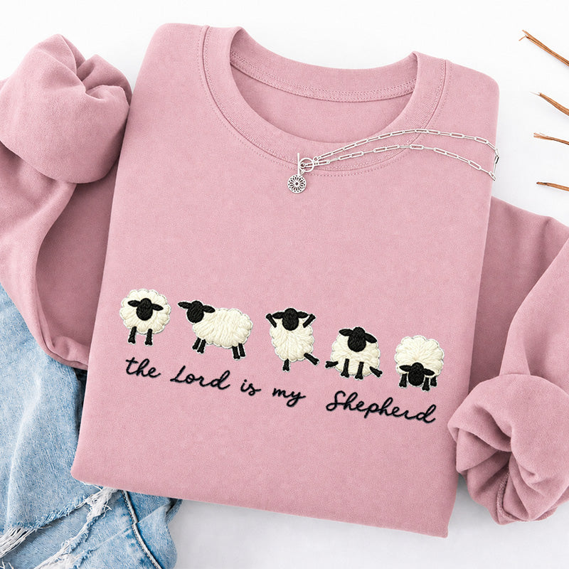 Embroidered Christian Sheep Classic Crewneck Sweatshirt