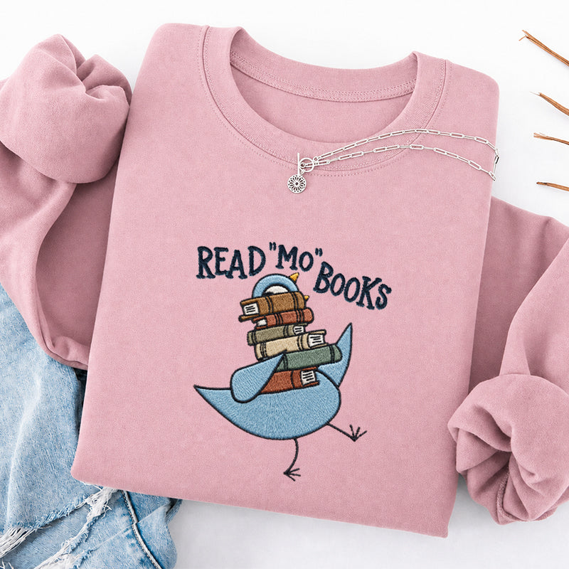 Embroidered Read Mo Books Classic Crewneck Sweatshirt