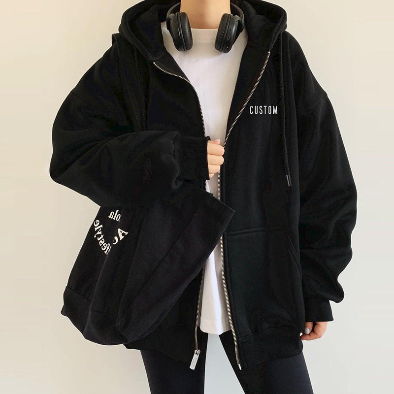 Embroidered Reading Goose Classic Adult Unisex Full Zip Hoodie