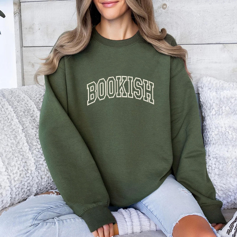 Embroidered Bookish Classic Crewneck Sweatshirt