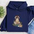 Embroidered Read Books Be Kind Owl Classic Adult Unisex Hoodie