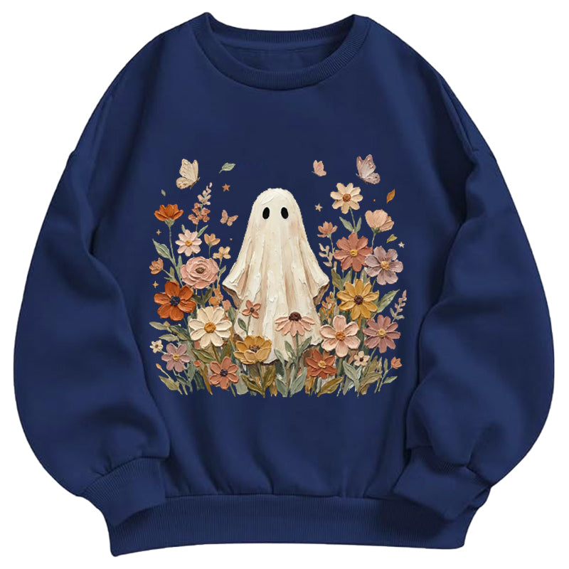 Ghost & Wildflower Garden Classic Adult Unisex Crewneck Sweatshirts