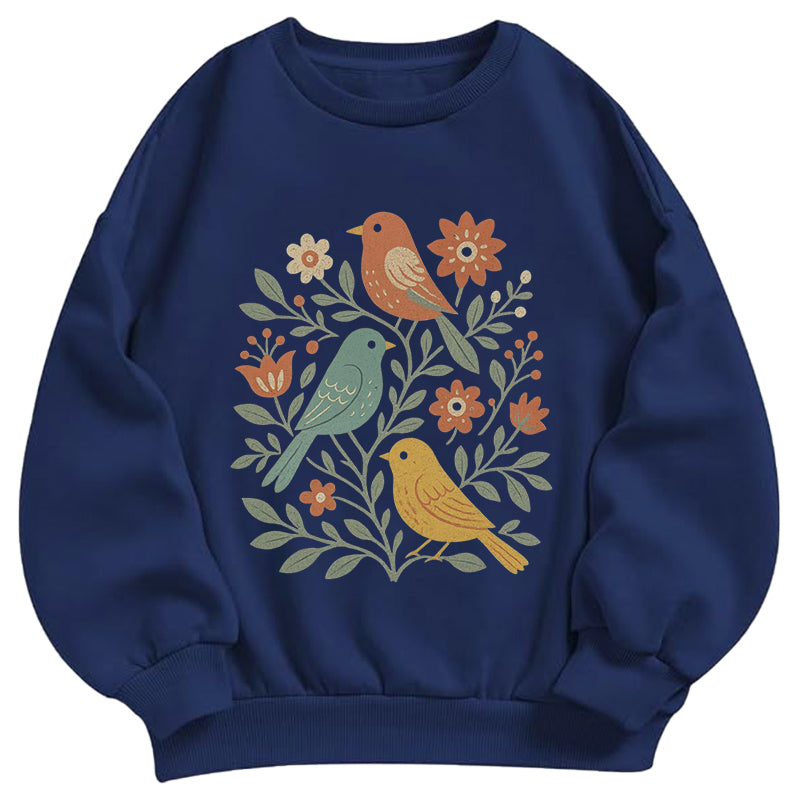 Vintage Birds & Botanical Classic Adult Unisex Crewneck Sweatshirts