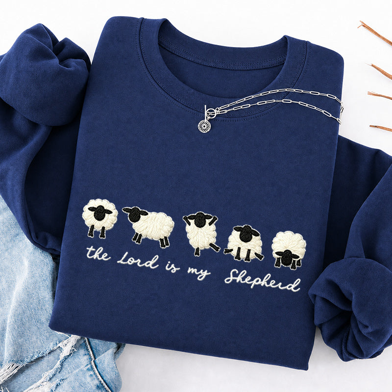 Embroidered Christian Sheep Classic Crewneck Sweatshirt