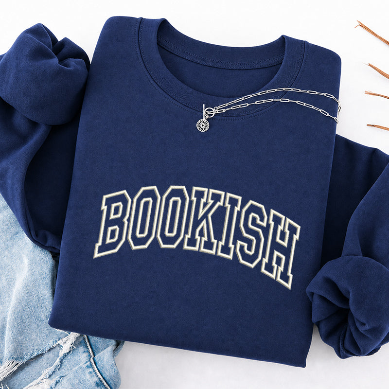 Embroidered Bookish Classic Crewneck Sweatshirt