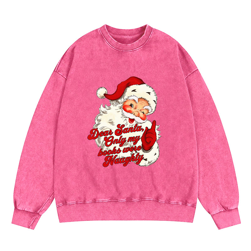Only My Books Are Naughty Washed Crewneck Sweatshirt