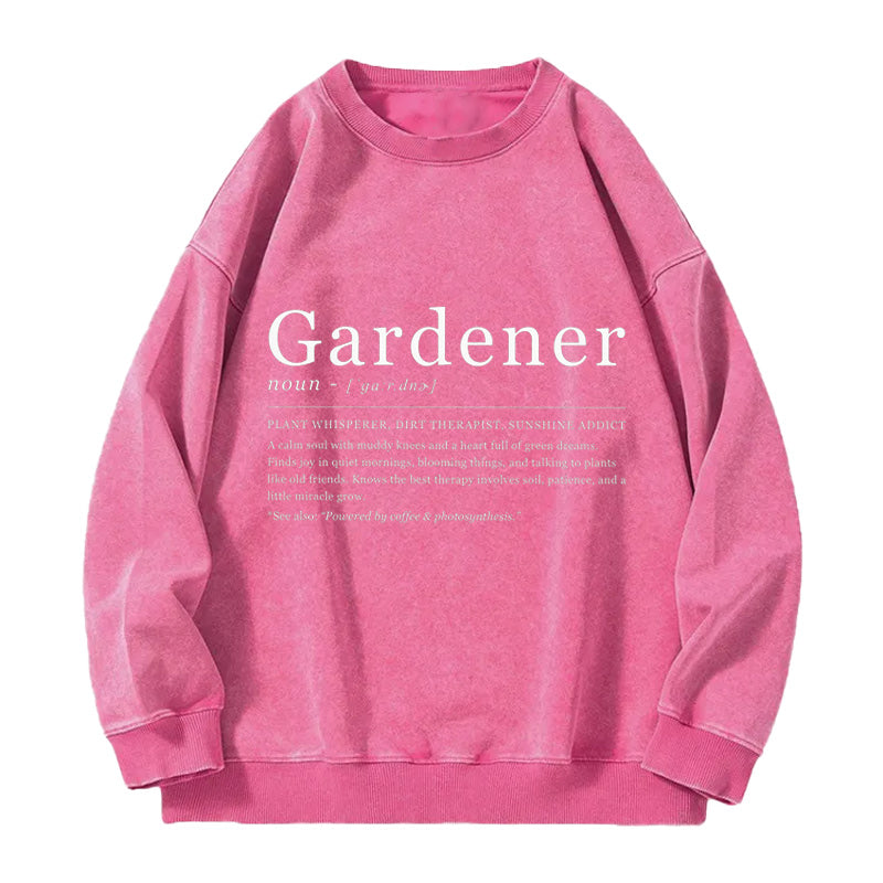 Gardener Powered by Coffee & Photosynthesis Washed Crewneck Sweatshirt