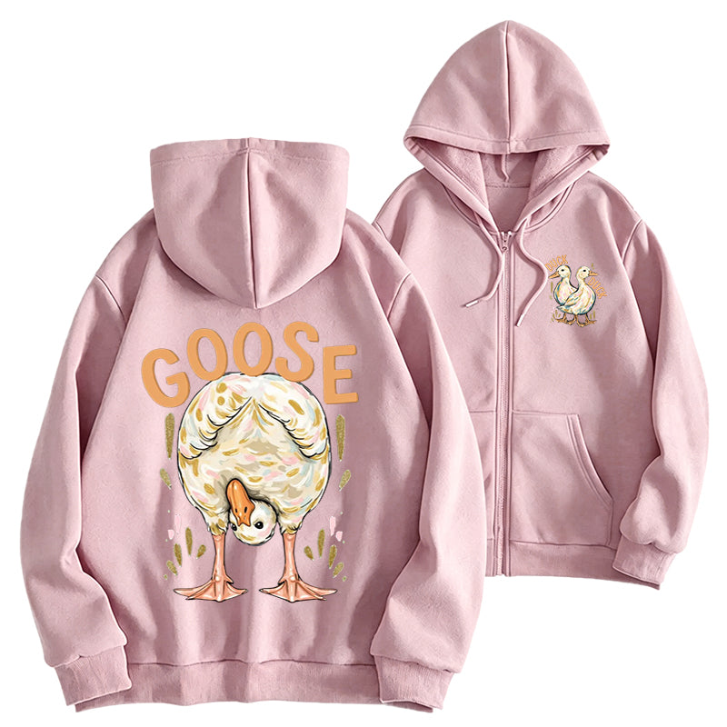 Funny Goose Adult Unisex Full Zip Hoodie