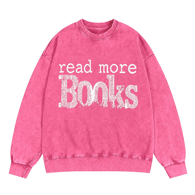 Read More Books Retro Bookish Washed Crewneck Sweatshirt