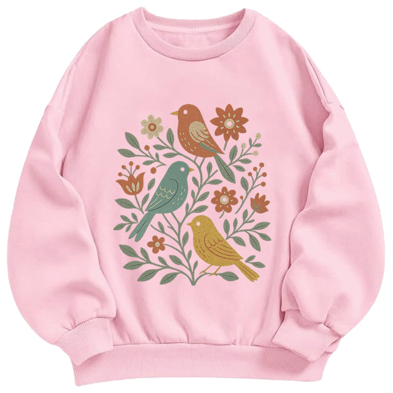 Vintage Birds & Botanical Classic Adult Unisex Crewneck Sweatshirts
