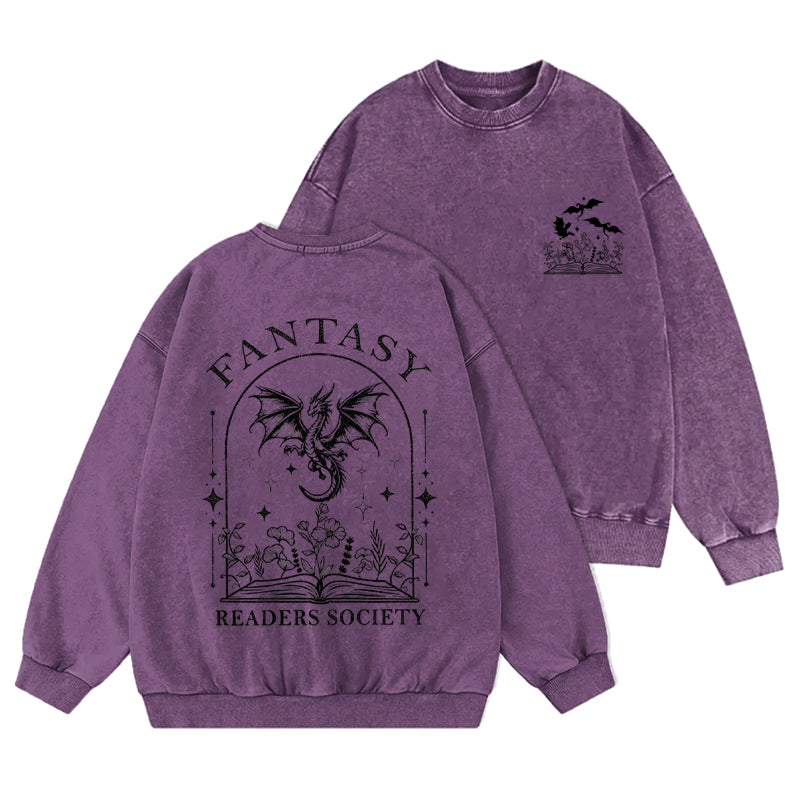 Fantasy Reader Society Washed Crewneck Sweatshirt